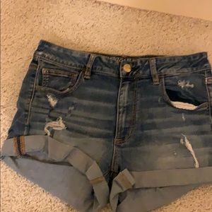 American eagle super stretch; high-rise shortie
